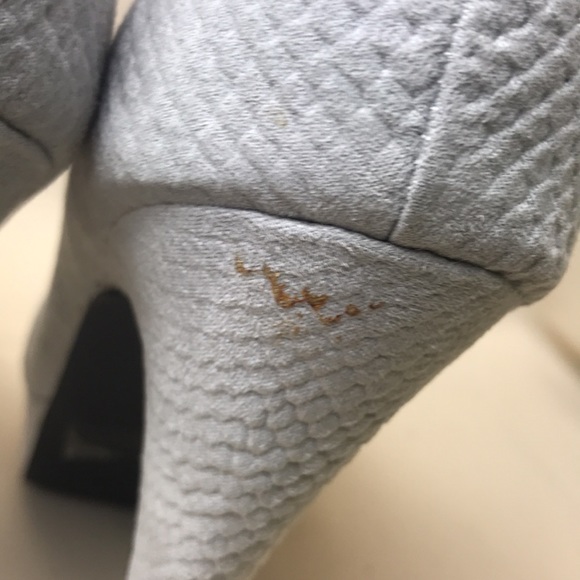 Grey high heeled velvet platform shoes size 10 - Picture 6 of 9